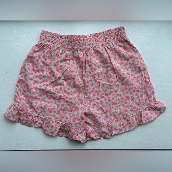 NEW Children’s Place Pink Floral Ruffle Hem Shorts size L 10/12 - Picture 5 of 6